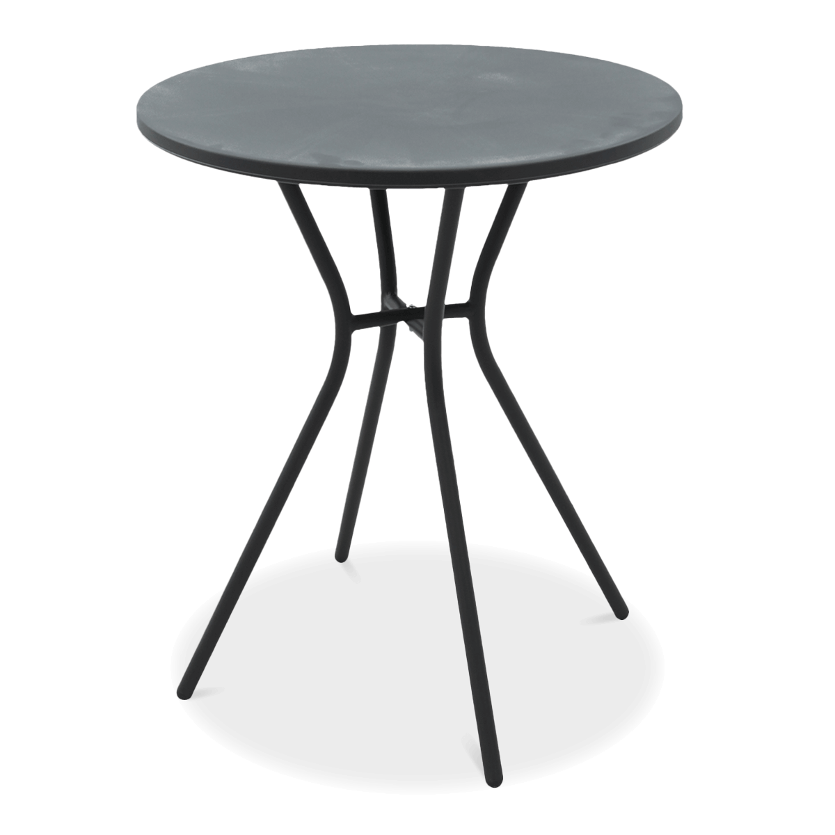 Okrągły stolik balkonowy simple w kolorze grafitowym