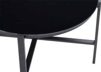 Blat szklany stolika z zestawu Mango Caffe Black Focus Garden zbliżenie