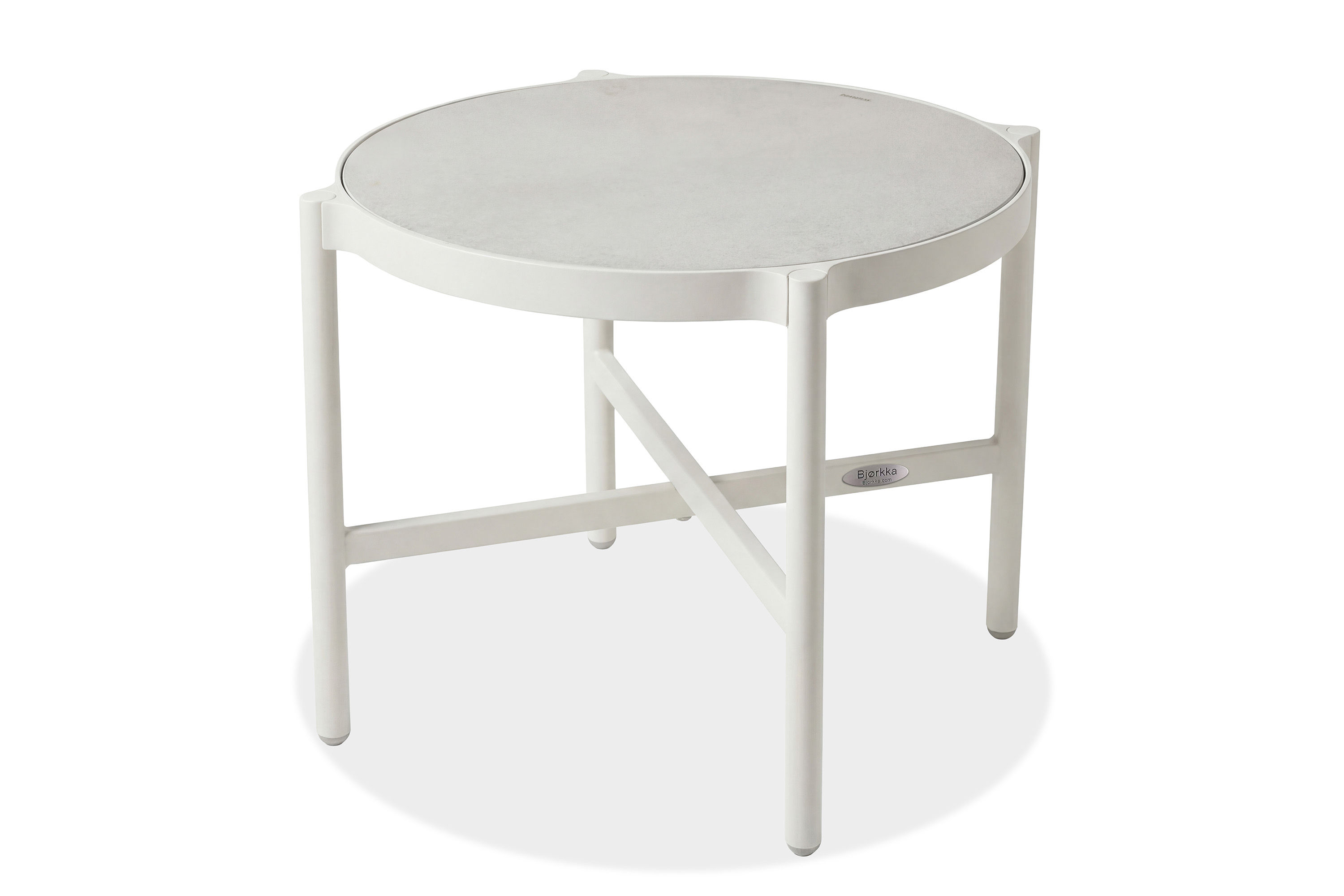 stolik ogrodowy galla light beige bj&oslash;rkka blat ceramiczny aluminiowy stelaż