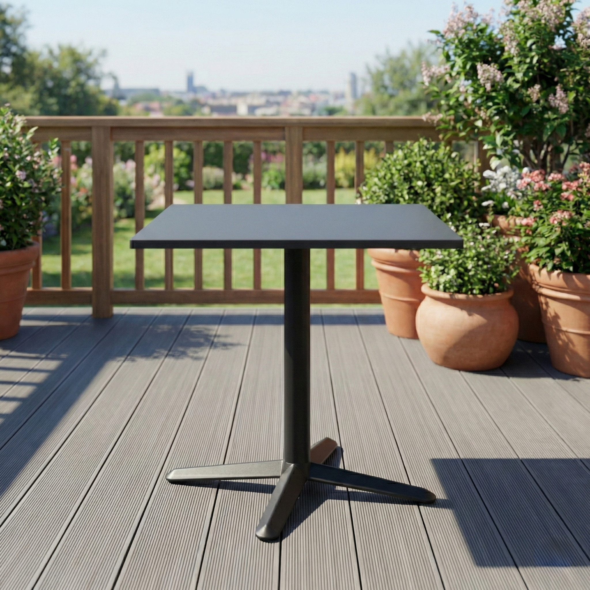 Stolik kawowy ORIS/GRANO aranżacja na nowoczesnym tarasie