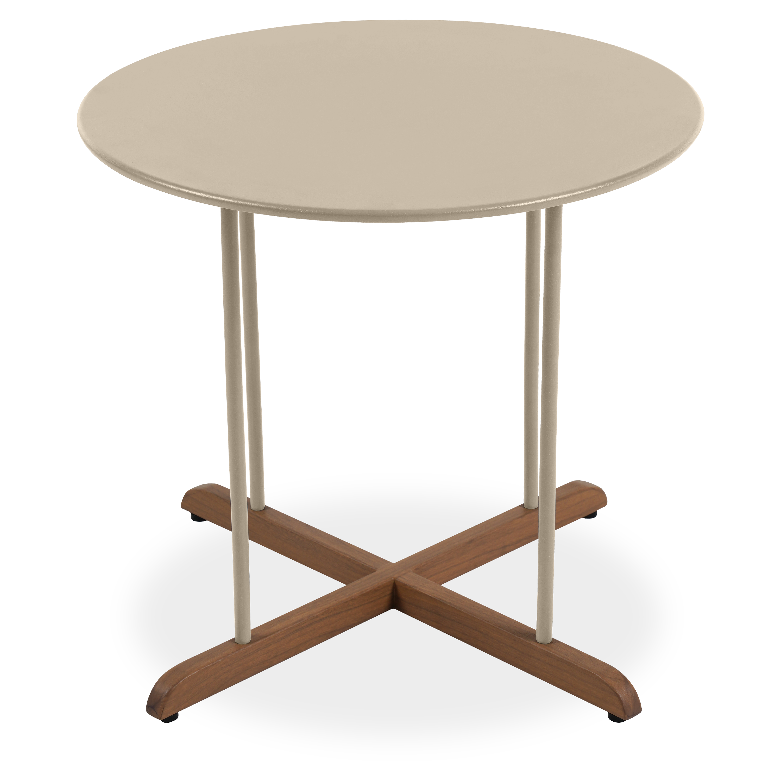 Stolik ogrodowy RONDA Light Beige, śr. 50 cm – BJORKKA