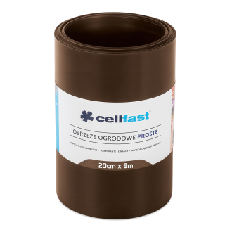 brązowe obrzeże ogrodowe proste