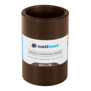 brązowe obrzeże ogrodowe proste