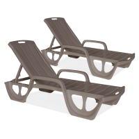 Zestaw dwóch leżaków FLORIDA Cappuccino