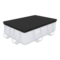 czarny prostokątny pokrowiec basenowy