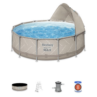 Okrągły basen z baldachimem 4x1m STEEL PRO MAX - Bestway