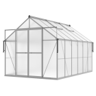 Aranżacja srebrnej szklarni z poliwęglanu