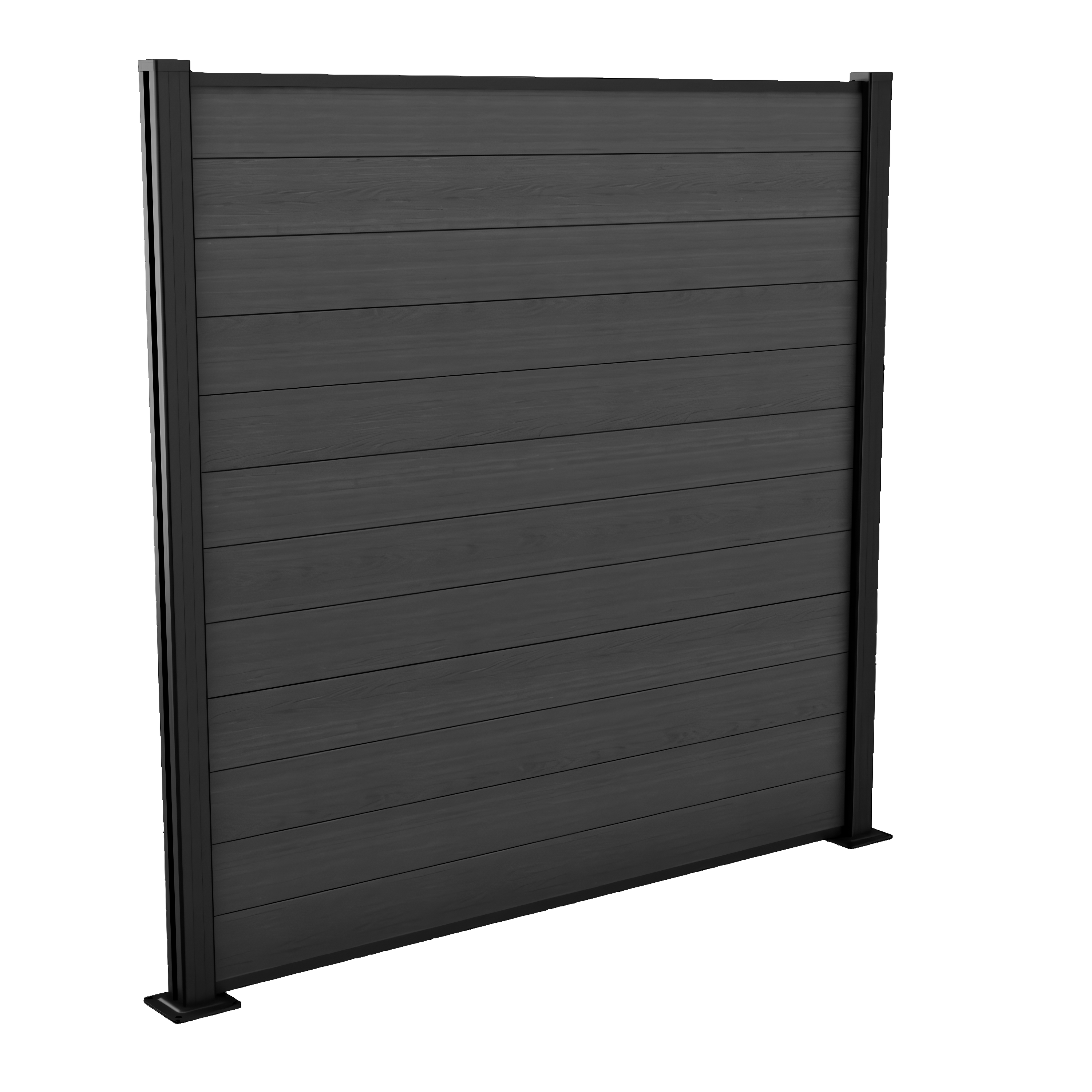 Szare ogrodzenie 1,8 m do mocowania na utwardzonej powierzchni - Keter miniatura