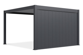 Szczelnie zamknięta ściana panelowa do pergoli ELEGANCE/DELUXE/FUSION 4m Anthracite - Gutroof