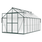 aranżacja ciemno zielonej szklarni na pomidory