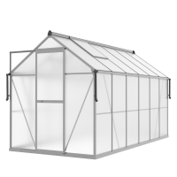 Szklarnia ogrodowa z poliwęglanu Slide-In NEW 183x361cm Silver - Cultivo