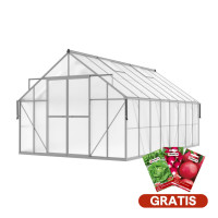 Szklarnia ogrodowa z poliwęglanu Slide-In NEW 305x489cm Silver - Cultivo
