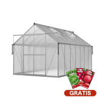 Szklarnia z poliwęglanu Slide-In 244x429cm Silver - Cultivo