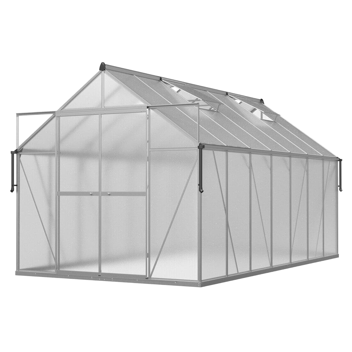 aranżacja na tarasie szklarni z poliwęglanu "slide in" 