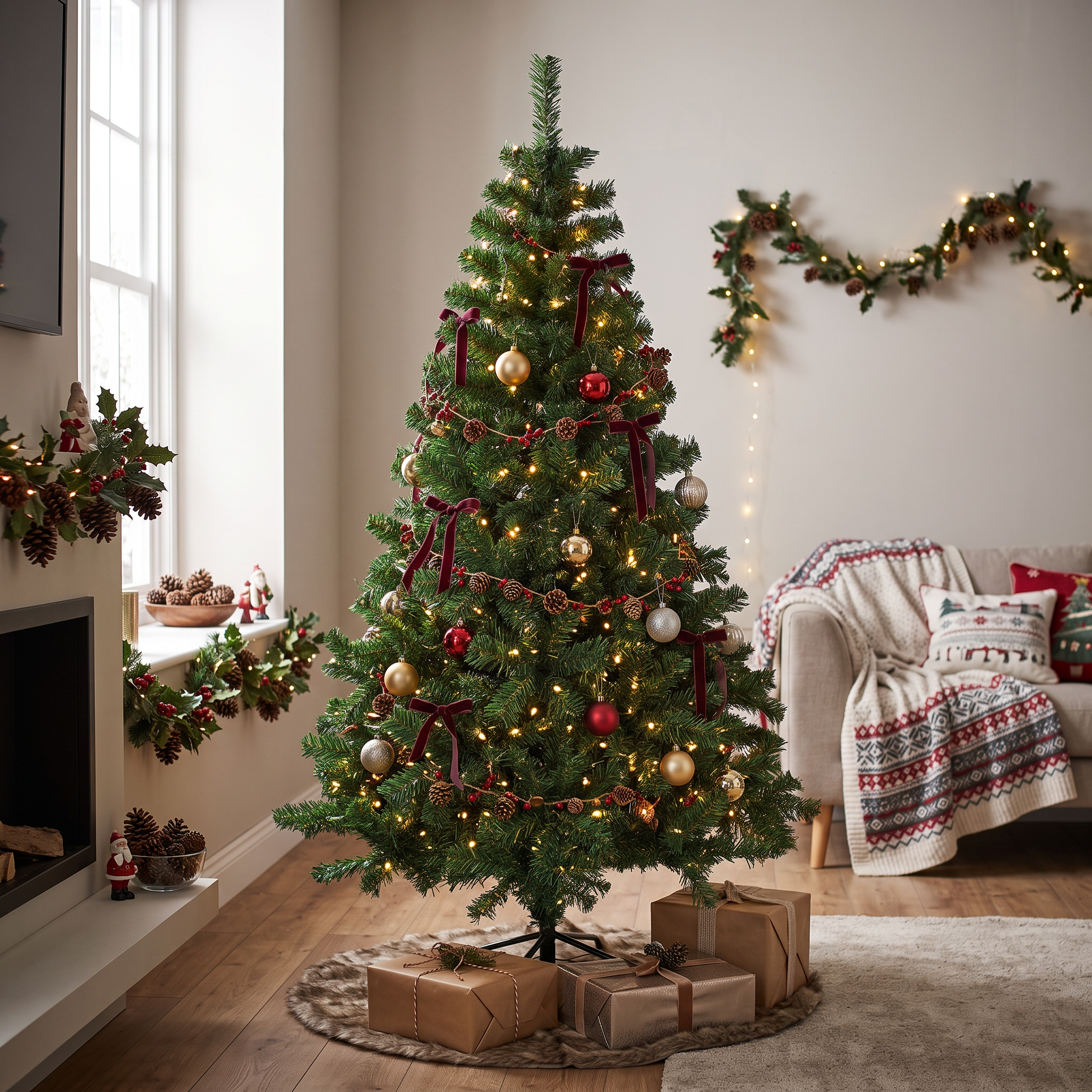 Sztuczna choinka sosna SNOWY 180 cm – MOODME — aranżacja