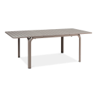 brązowy stół jadalniany