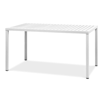 biały prostokątny stół jadalniany