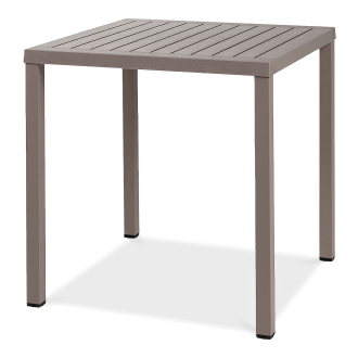 brązowy stół ogrodowy