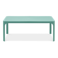 niebieski stolik jadalniany do ogrodu