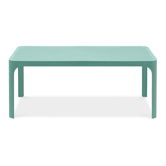 niebieski stolik jadalniany do ogrodu