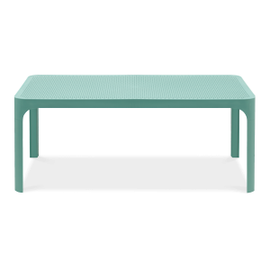 niebieski stolik jadalniany do ogrodu