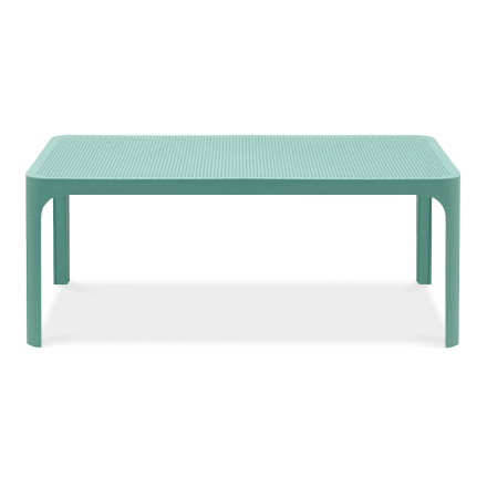 niebieski stolik jadalniany do ogrodu