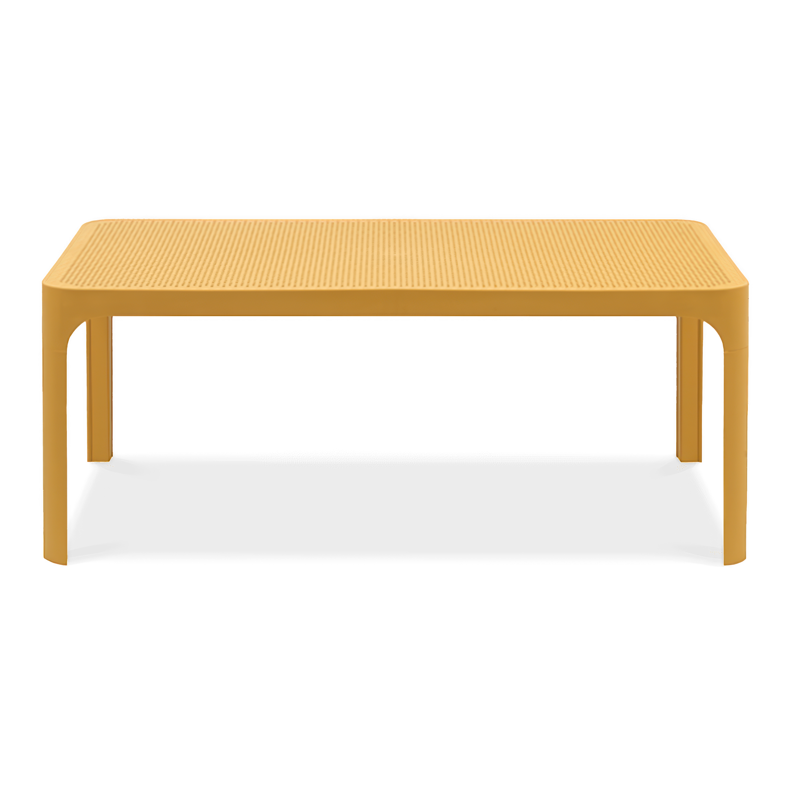 pomarańczowy stolik ogrodowy