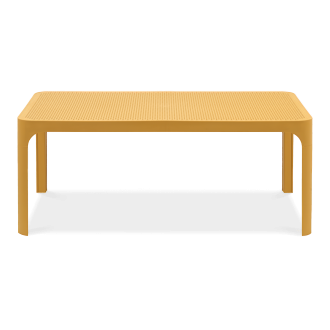 pomarańczowy stolik ogrodowy