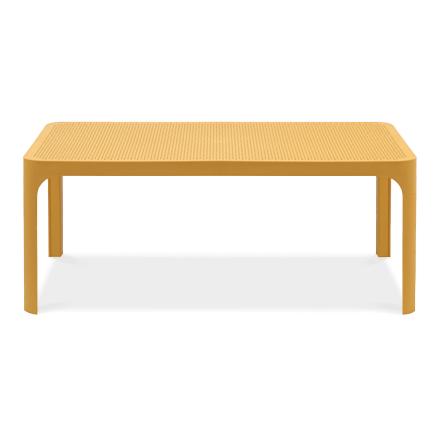 pomarańczowy stolik ogrodowy