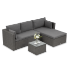 Grafitowy narożnik technorattanowy