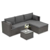 Narożnik technorattanowy Lizbona Graphite - FOCUS GARDEN