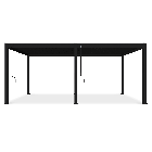 antracytowa pergola deluxe 3.6x6 stojąca na tarasie w słoneczny dzień