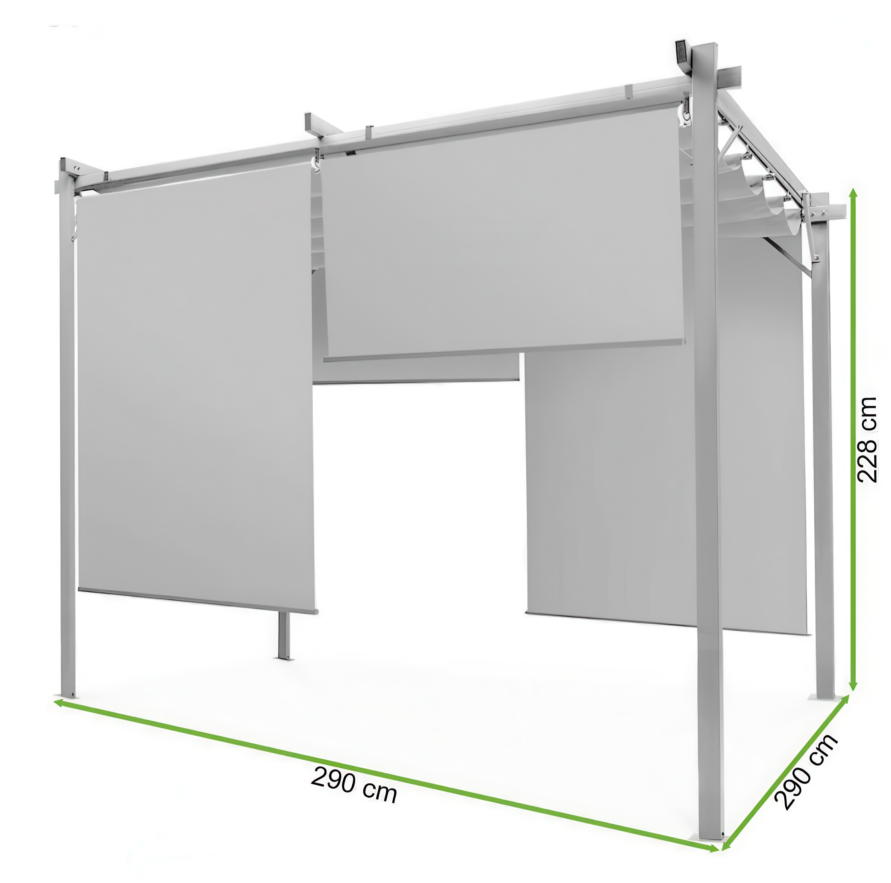 Wymiary zadaszenia tarasowego Sprint Plus 3x3 White od Hardmaister