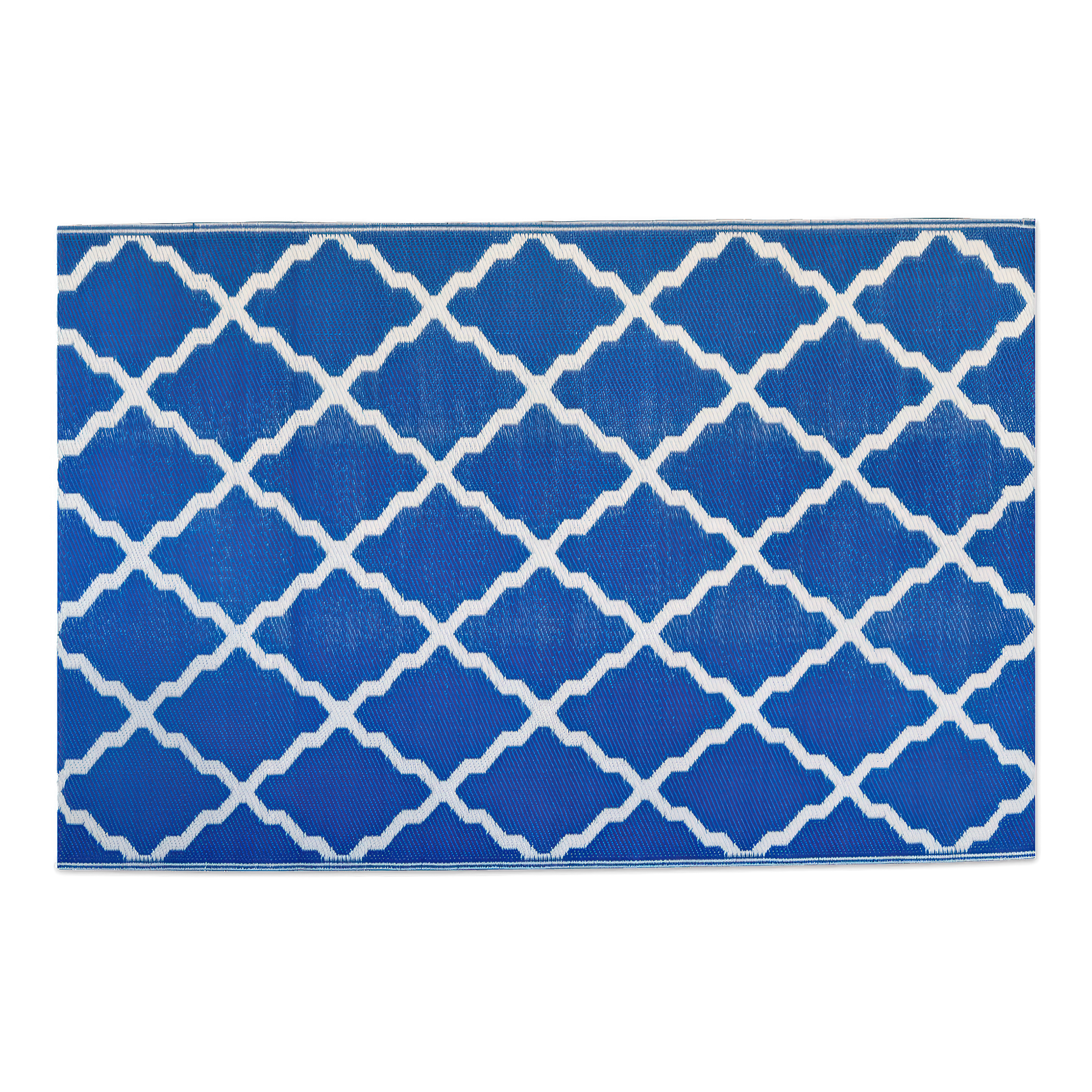 niebieski dywan tarasowy z romby