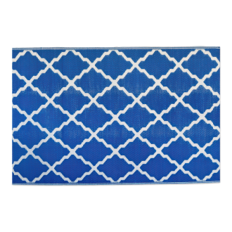 niebieski dywan tarasowy z romby