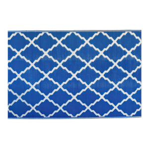 niebieski dywan tarasowy z romby