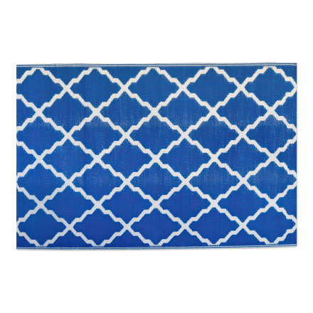 niebieski dywan tarasowy z romby