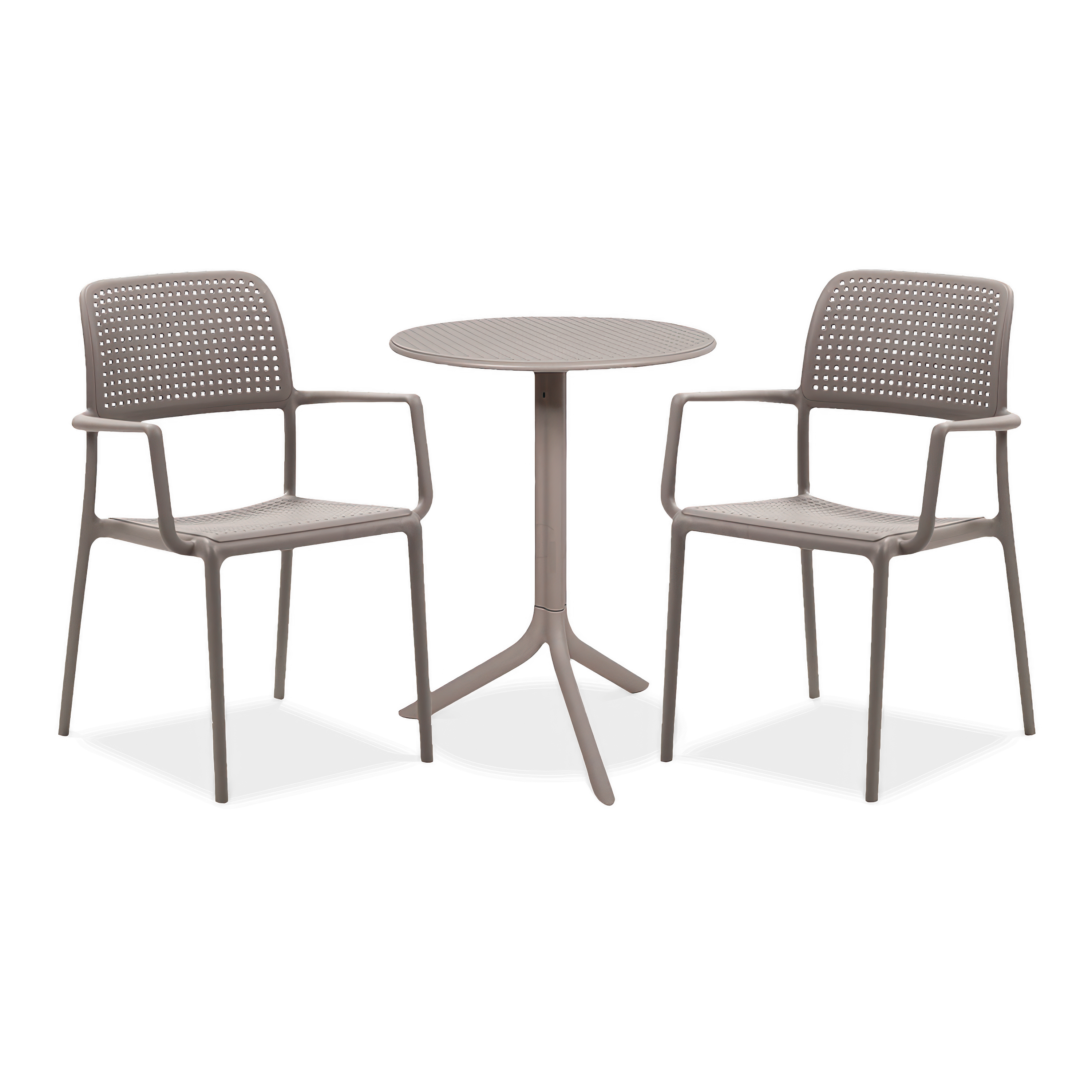 brązowy zestaw krzeseł i stolika na taras