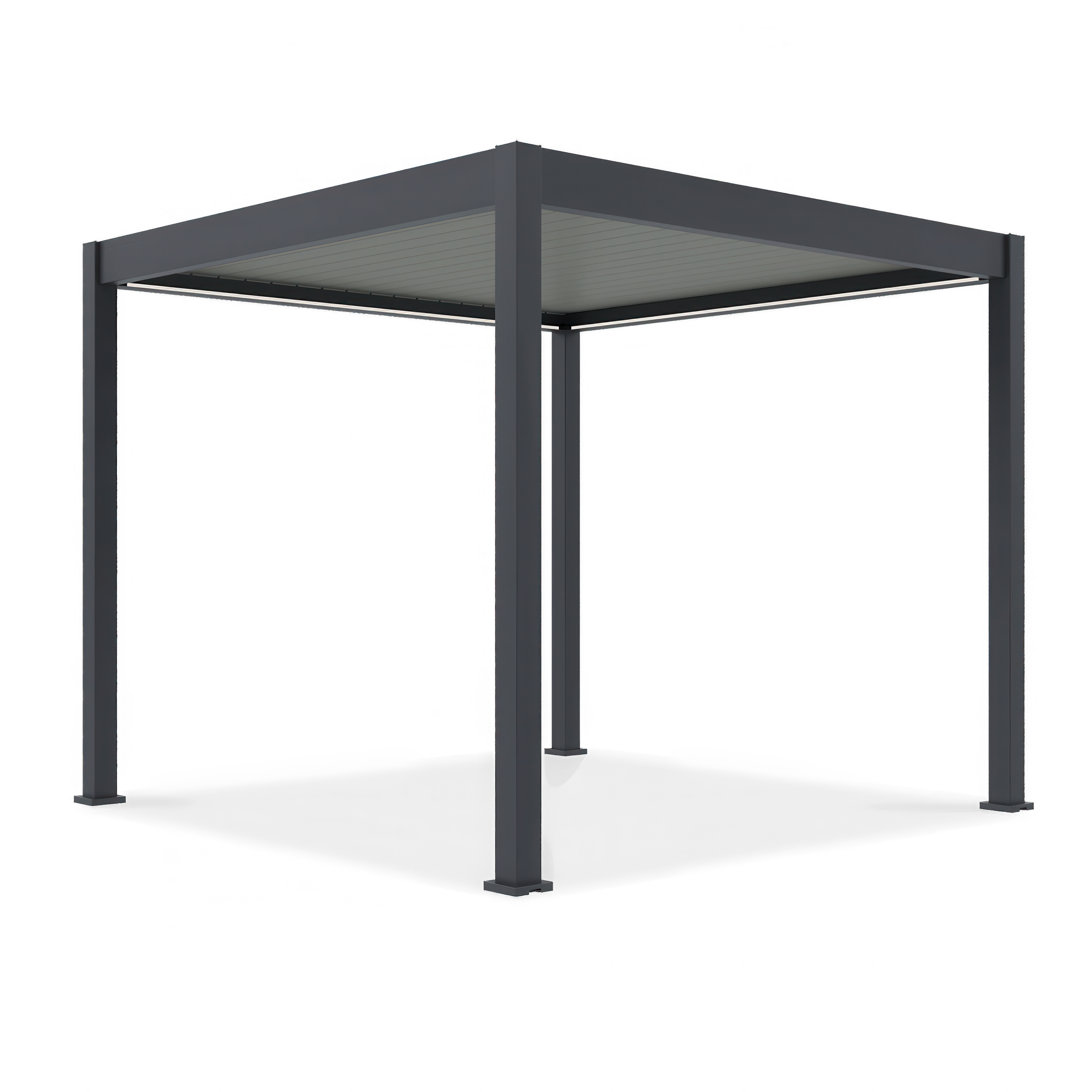 Pergola tarasowa automatyczna z oświetleniem LED ELEGANCE AUTOMATIC 3x3 Anthracite/Light Grey - Gutroof