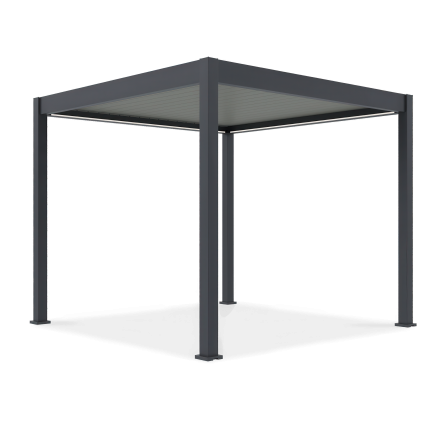 Pergola tarasowa automatyczna z oświetleniem LED ELEGANCE AUTOMATIC 3x3 Anthracite/Light Grey - Gutroof