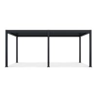 Bioklimatyczna pergola tarasowa ELEGANCE AUTOMATIC 3x6 z oświetleniem LED Anthracite - Gutroof