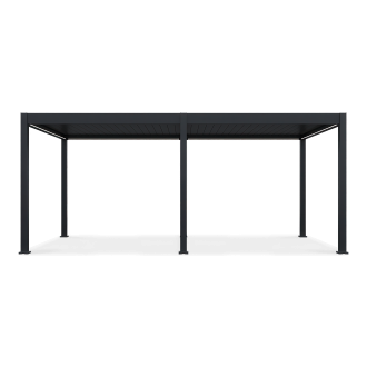 Bioklimatyczna pergola tarasowa ELEGANCE AUTOMATIC 3x6 z oświetleniem LED Anthracite - Gutroof