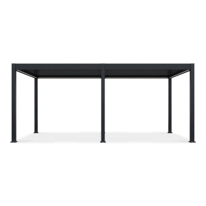 Bioklimatyczna pergola tarasowa ELEGANCE AUTOMATIC 3x6 z oświetleniem LED Anthracite - Gutroof