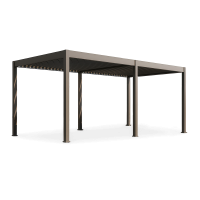 Bioklimatyczna pergola tarasowa ELEGANCE AUTOMATIC 3x6 z oświetleniem LED Taupe - Gutroof