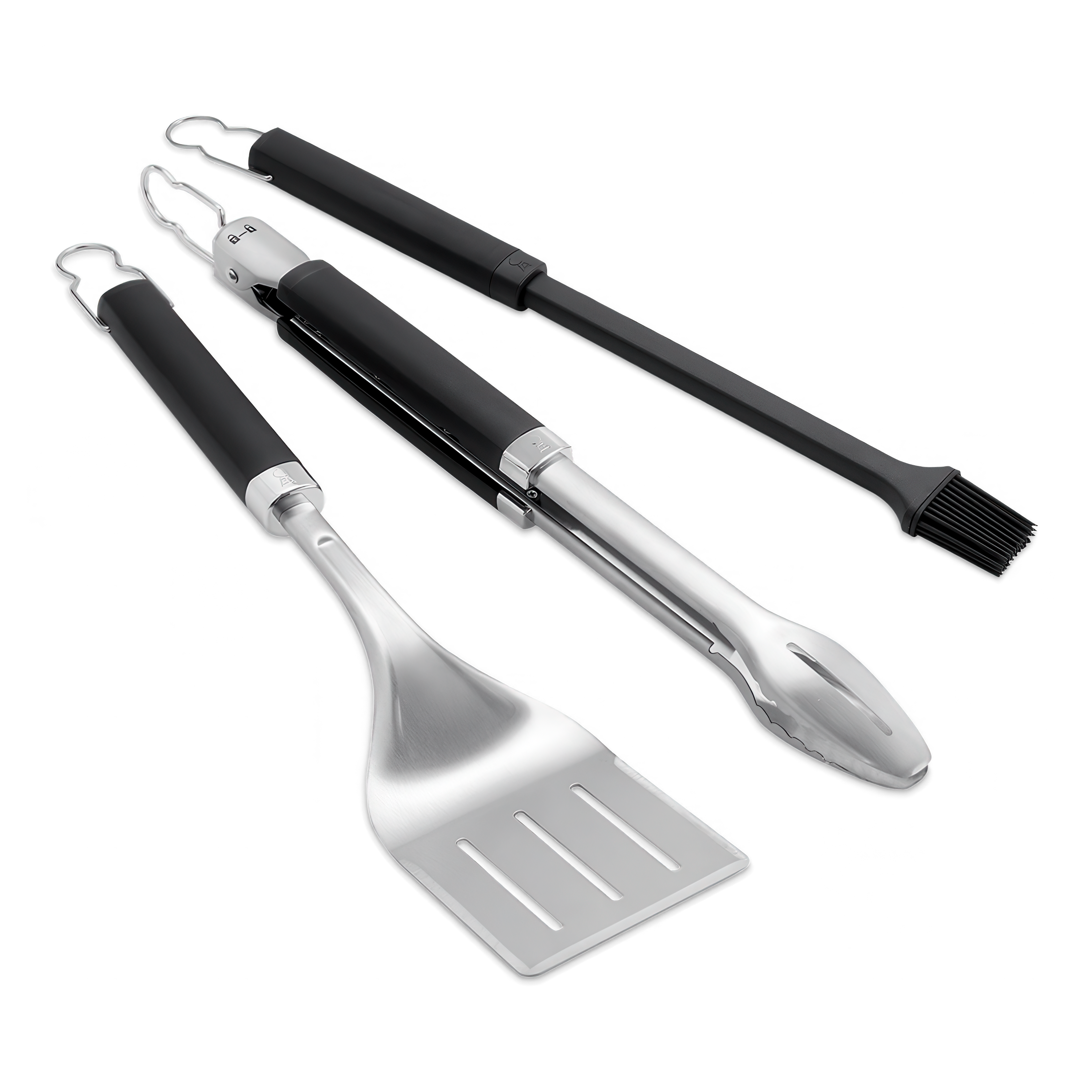 łopatka, szczypce oraz pędzelek do grilla