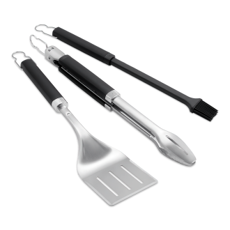 łopatka, szczypce oraz pędzelek do grilla