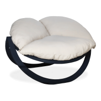 Drewniany fotel ogrodowy Tiga Czillo, kremowy - TIMBER