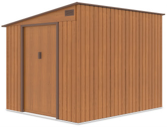 Zdjęcie prawej strony domku narzędziowego JASPER 214x257cm Oak Brown