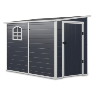 Domek ogrodowy BOSTON 143x248cm w ciemno-szarym kolorze od firmy Hardmaister