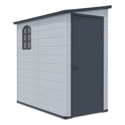 Domek ogrodowy BOSTON 109x192cm w jasno-szarym kolorze od firmy Hardmaister